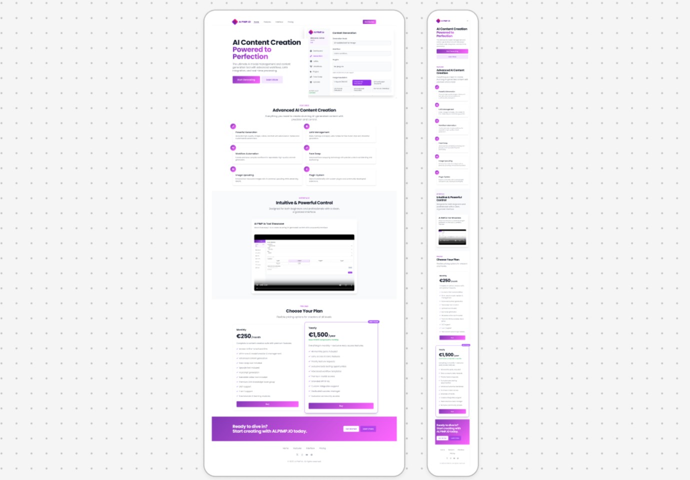 aipimp mobile preview
